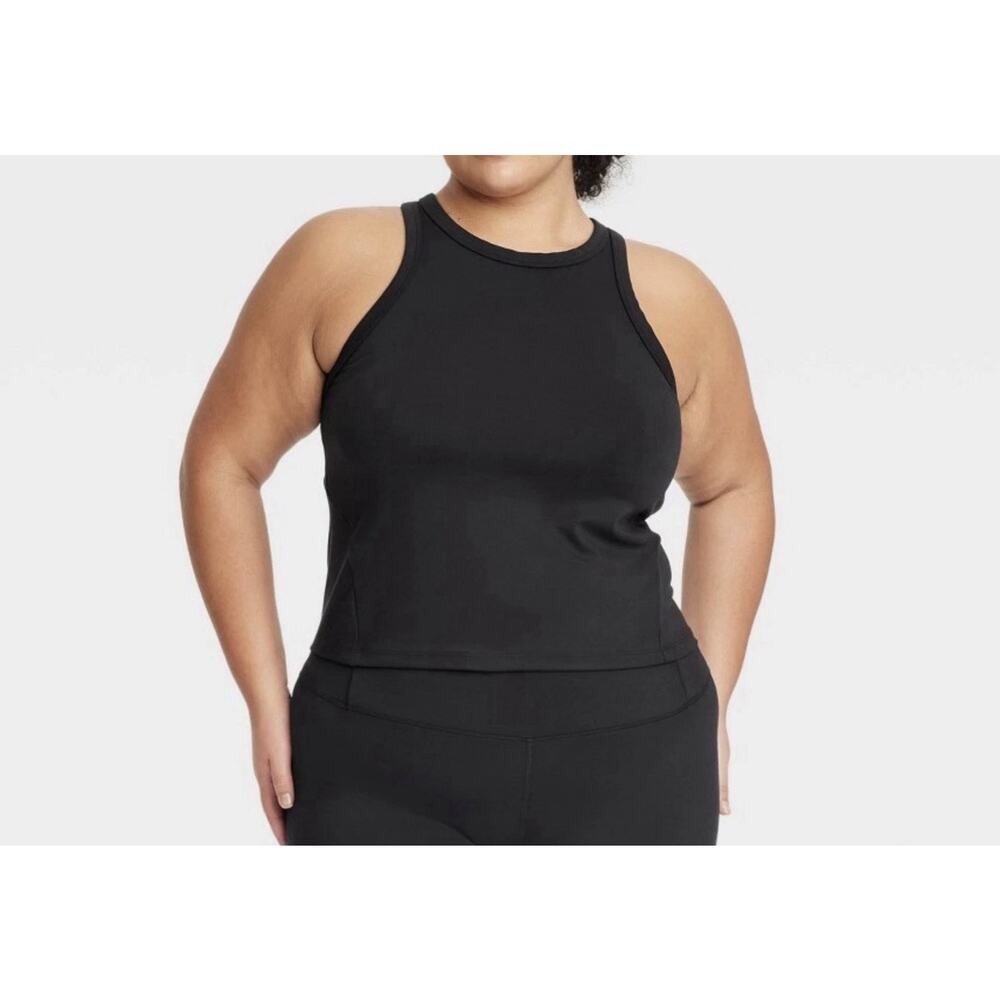 All in Motion Women’s High Neck Tank Moisture Wicking UPF 50+ Black Size XXL